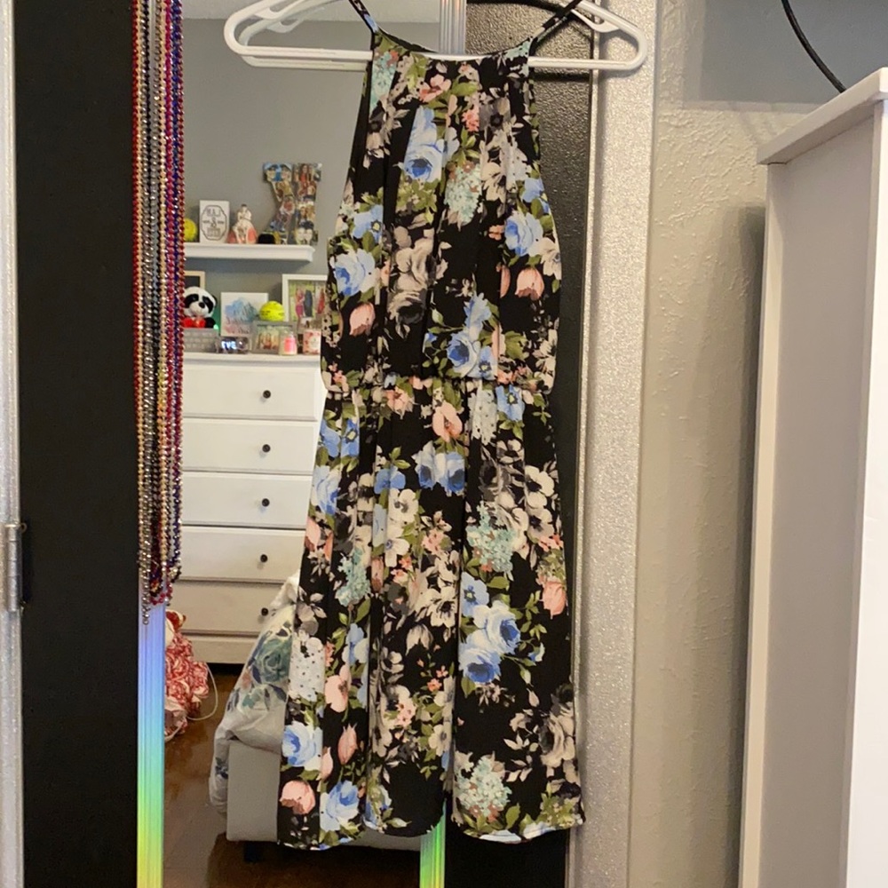 Black floral dress